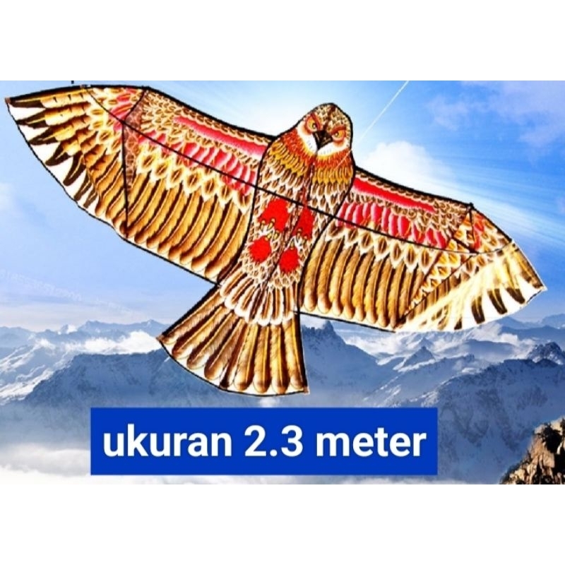 Ready stock  Layangan Elang super Besar ukuran 2 meter bahan parasut / layangan elang pantai