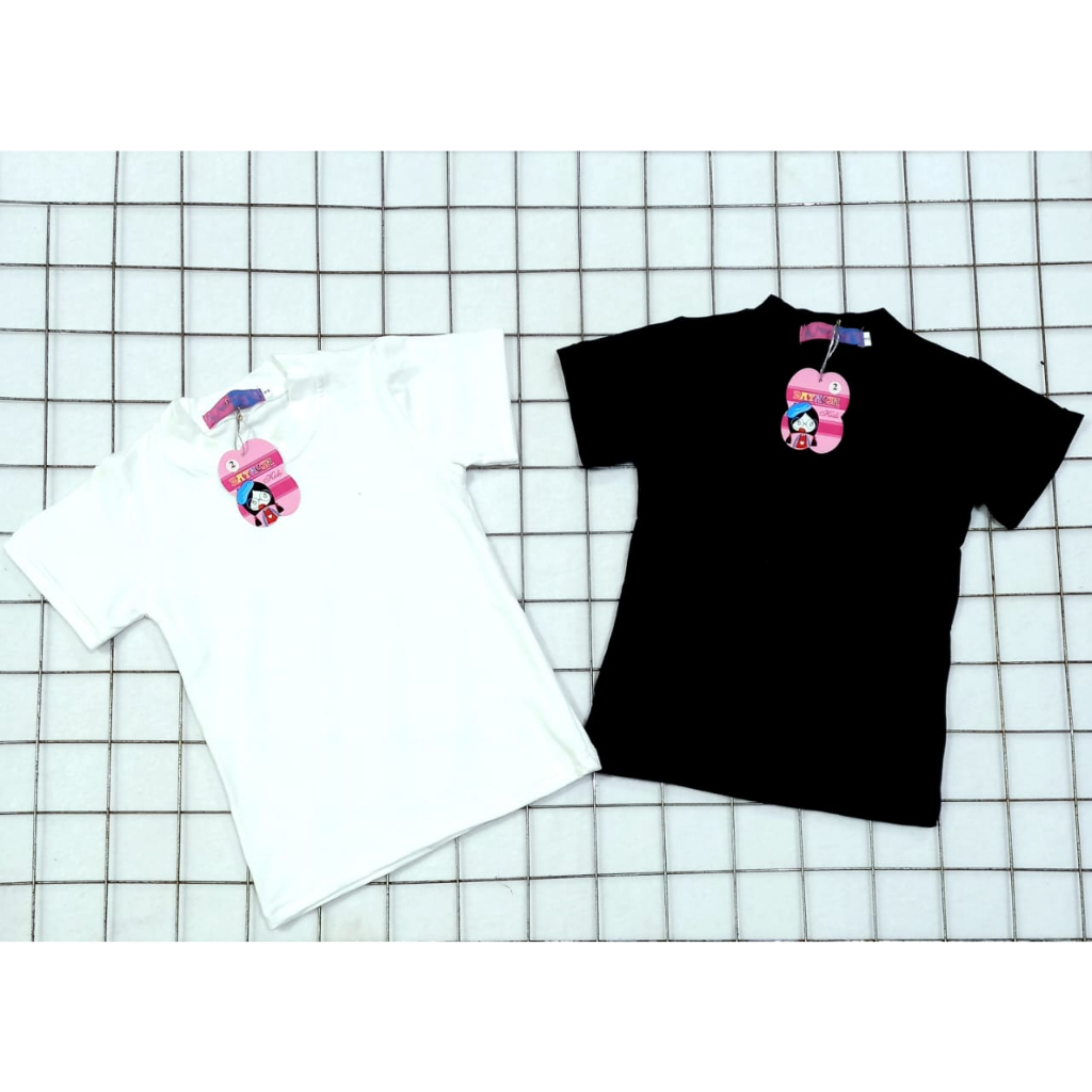 MANSET ANAK PEREMPUAN/MANSET HITAM DAN PUTIH 1-12TAHUN