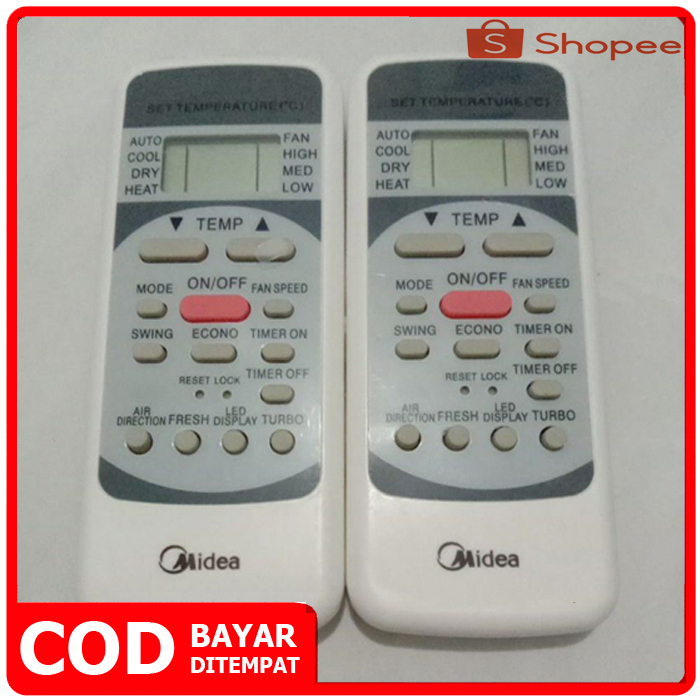 REMOT/REMOTE AC MIDEA/DAST/DENPOO R51M/E || Remote Remot Ac Midea ORIGINAL