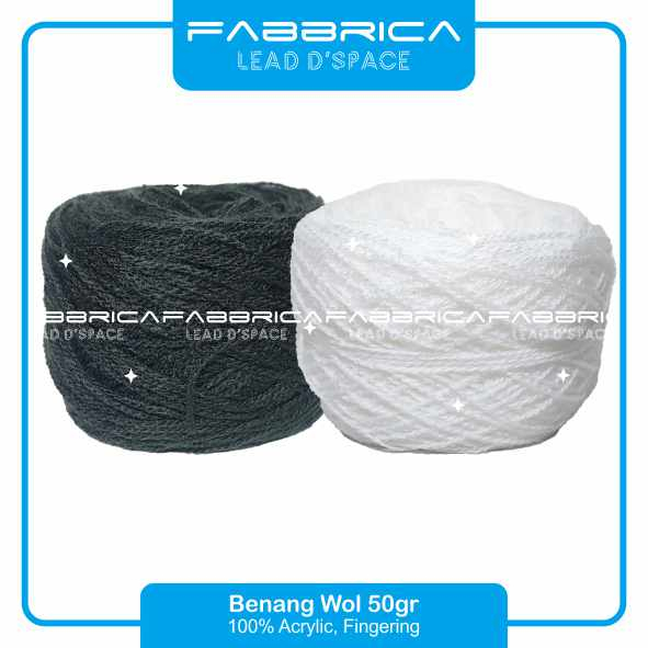 Fabbrica - Benang Rajut Wool Vonel Wol 50gr Siet Yarn Untuk Merajut Sulam Kristik Tufting Karpet Tas