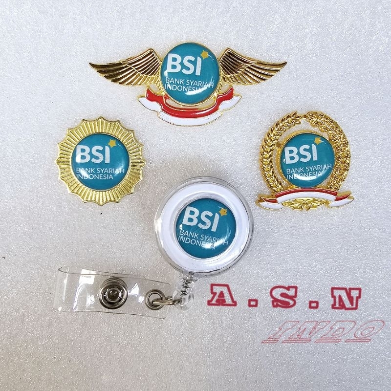 Pin Logo Bank BSI Yoyo Id Card BSI Lencana BSI