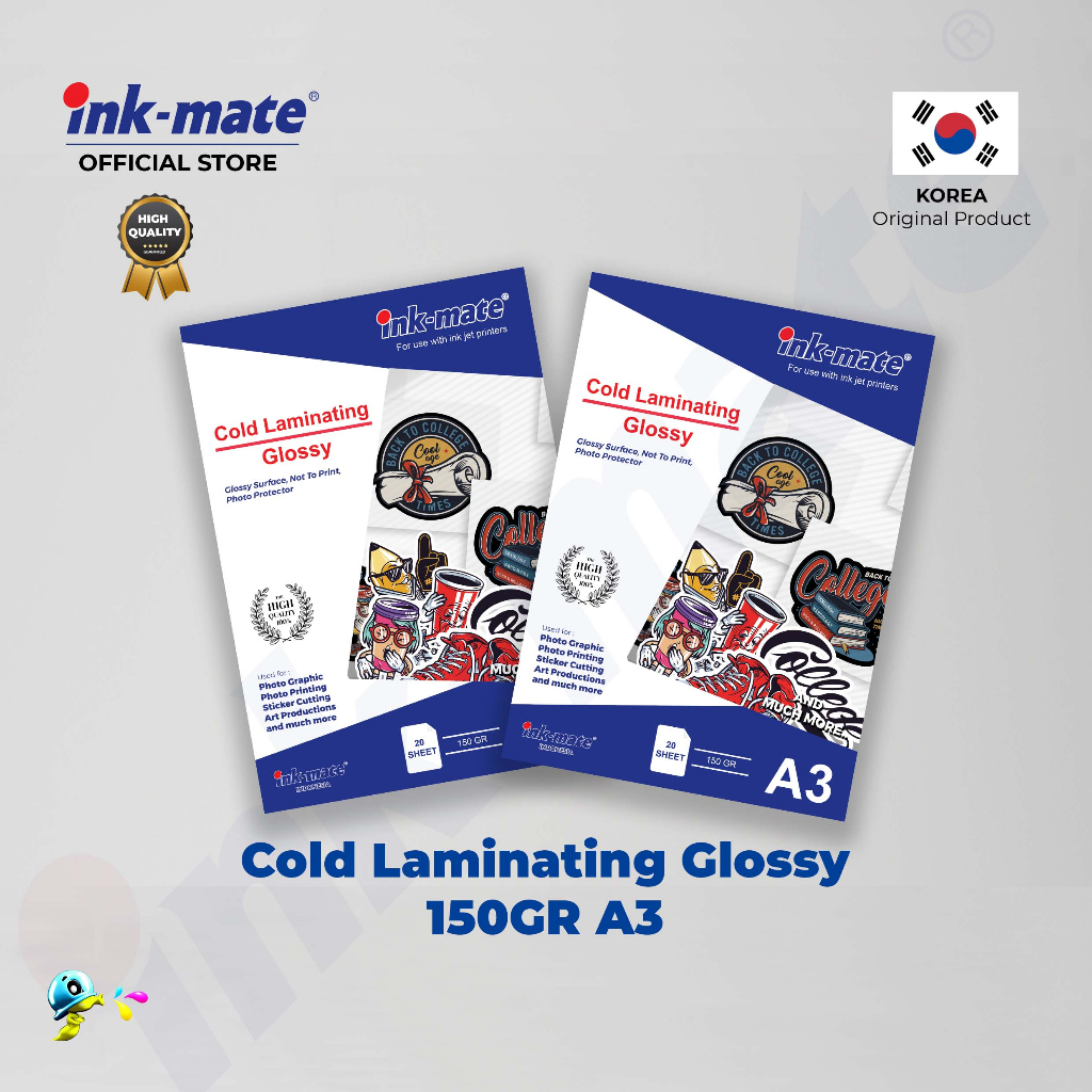 

STICKER COLD LAMINATING FILM GLOSSY 150GSM A3