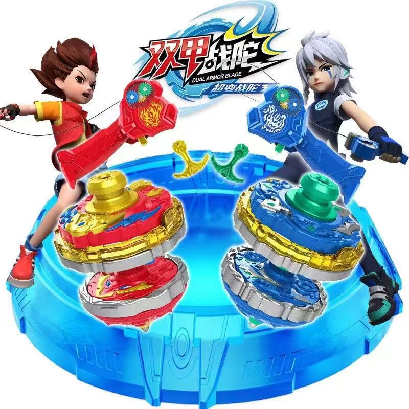 dombakecil219 - Mainan Gasing Beyblade Set 4 PCS + Arena Stadium - Bonus Launcher, Murah & Seru