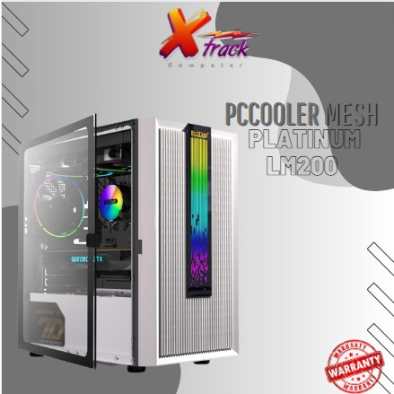 CASING PCCOOLER PLATINUM LM200 MESH RGB - Hitam - Putih
