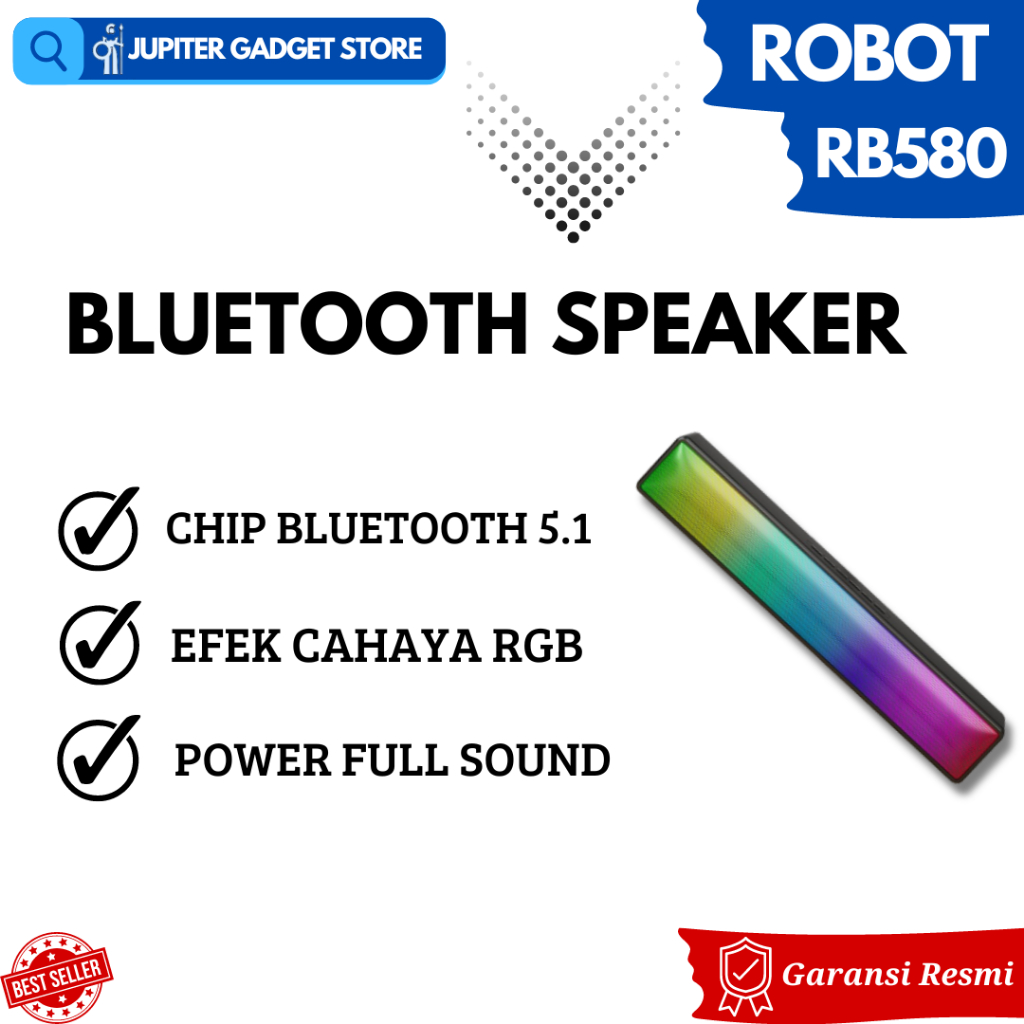 Robot RB580 Speaker Bluetooth Soundbar Speaker Powerful Stereo RGB