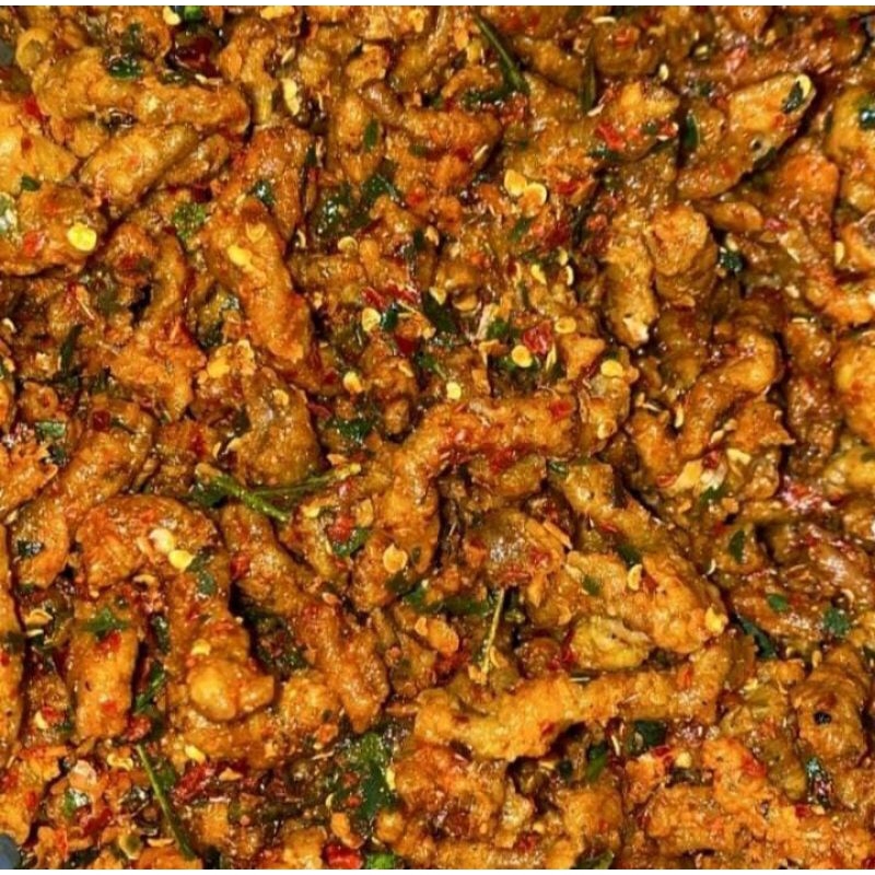 

usus krispi pedas daun jeruk/usus krispi original