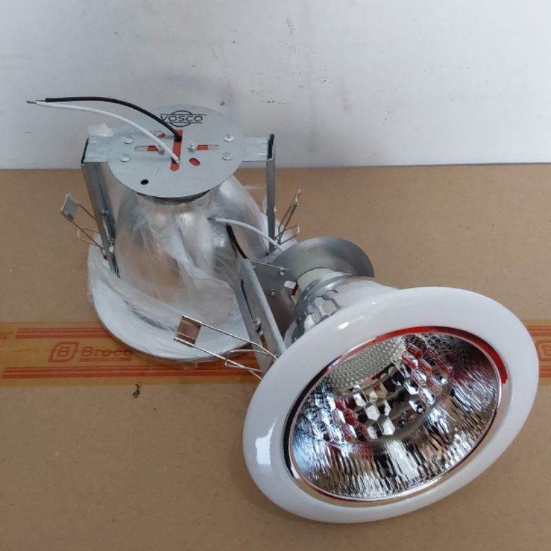 Fitting Downlight 4inch Putih 3,5inch Vosco 4 inci Rumah Lampu
