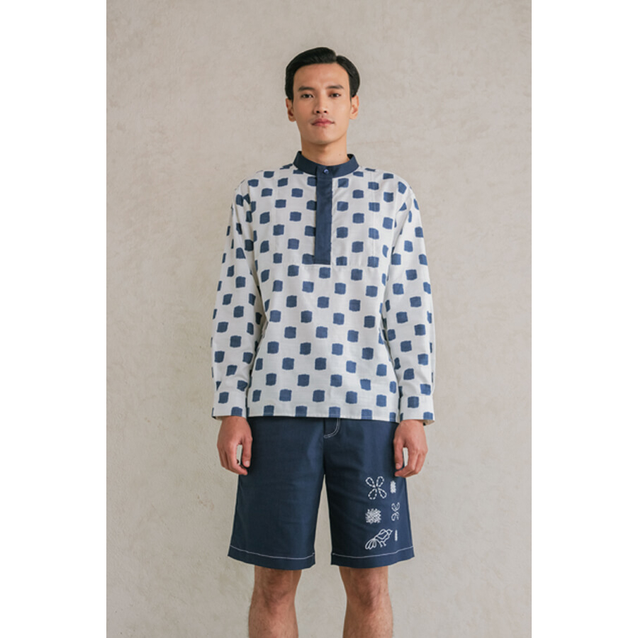 bateeq kemeja batik atasan pria GANA DOMINO SHIRT