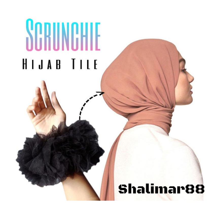 HIJAB CEPOL/SCRUNCHIE HIJAB TULLE Scrunchie Tile Hijab | Scrunchie Tile Anti Pusing