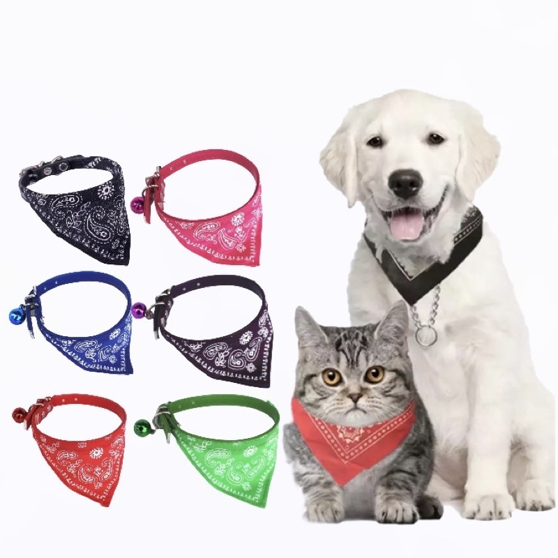 Kalung Scarf Anjing Kucing Kelinci Musang | Scarf Syal Bandana Motif | Aksesoris Kucing