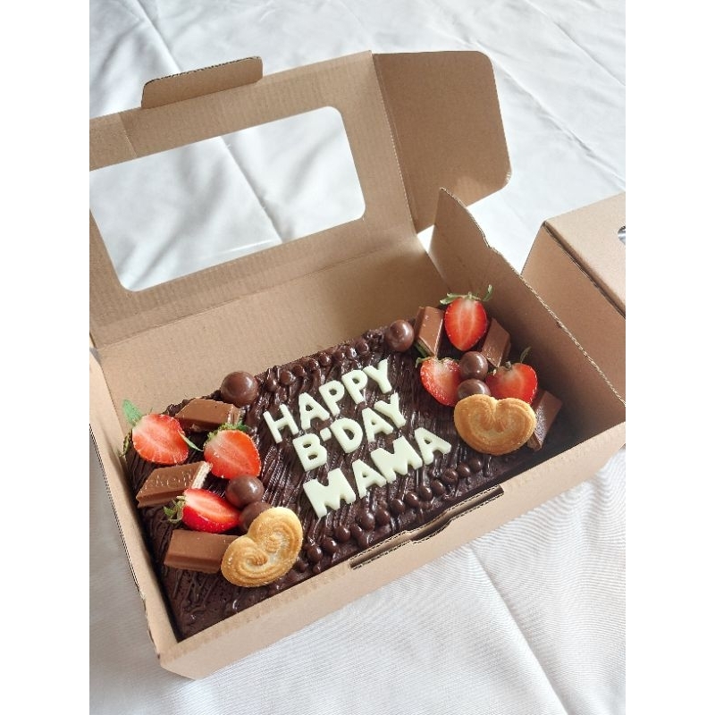 

FUDGY BROWNIES Edisi BIRTHDAY SIZE MEDIUM || BROWNIES PANGGANG by Okta Cakery