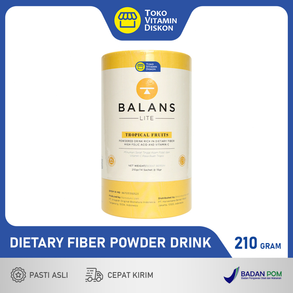 

BALANS LITE TROPICAL FRUIT FIBER AND PROBIOTICS DRINK 210GR