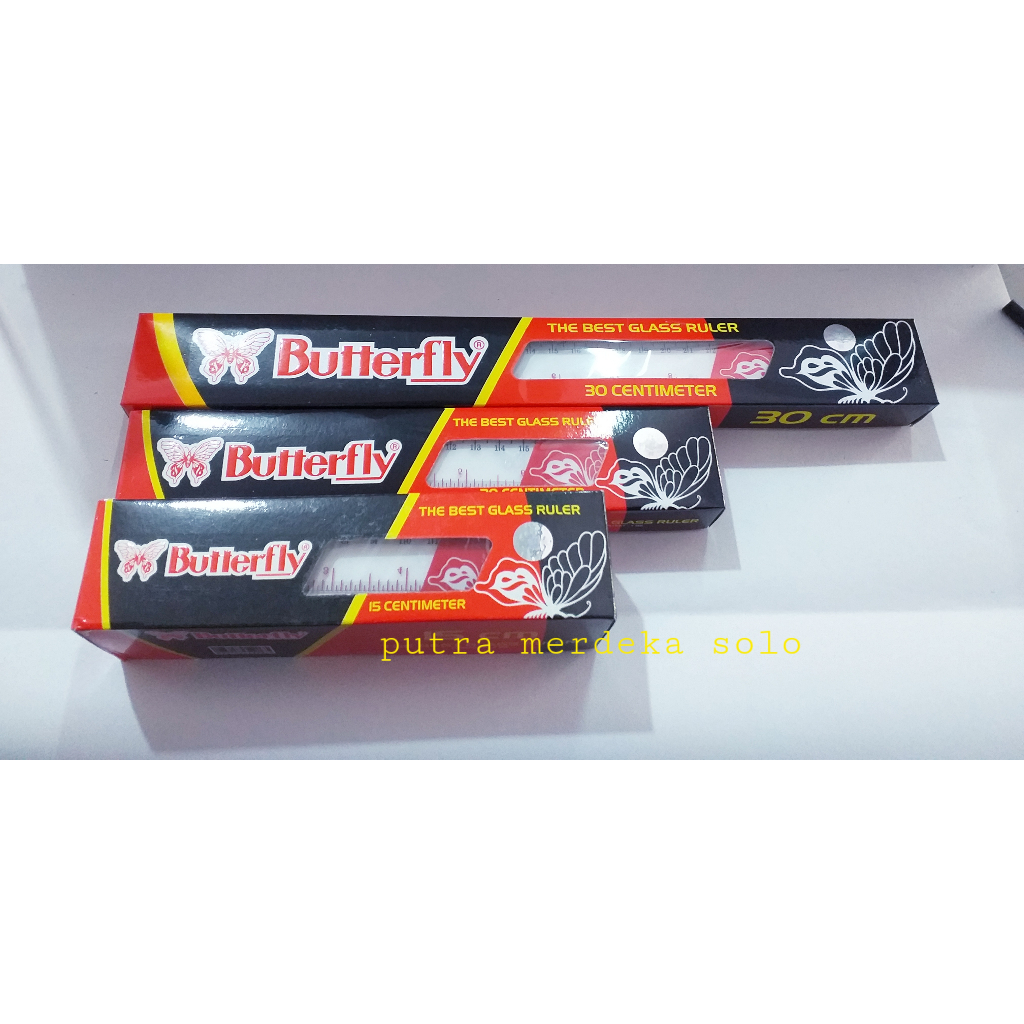 

Penggaris Butterfly 20cm / 30cm Kupu
