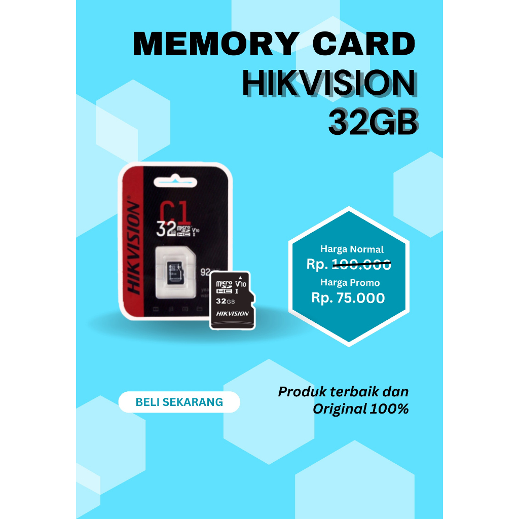MEMORY HIKVISION 32GB ORIGINAL CLASS 10/Memory Micro SD Card 32GB (Cocok Buat IP Kamera Cctv Wireles