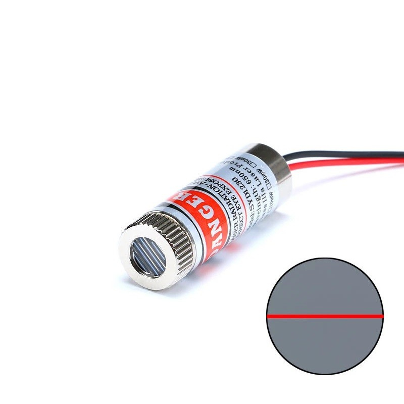 Red Line Laser Module 650nm 5mW Head Glass Lens Focusable 3V 5V