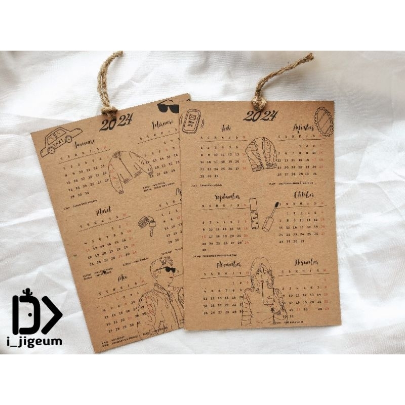 

Kalender Dinding 2024 Aesthetic | Vintage | Souvenir pesta pernikahan murah | Unik | Calendar | Calender