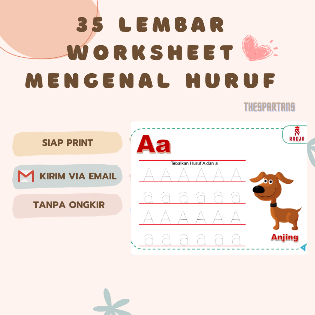 35 Lembar Worksheet Pengenalan Huruf Untuk Anak TK - Printable Worksheet