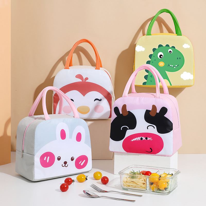 VOOVA Tas Bekal Tas Lunch bag/Tas Makan Siang Pola Kartun/Tas Makan Siang Multifungsi/Oxford Cloth B