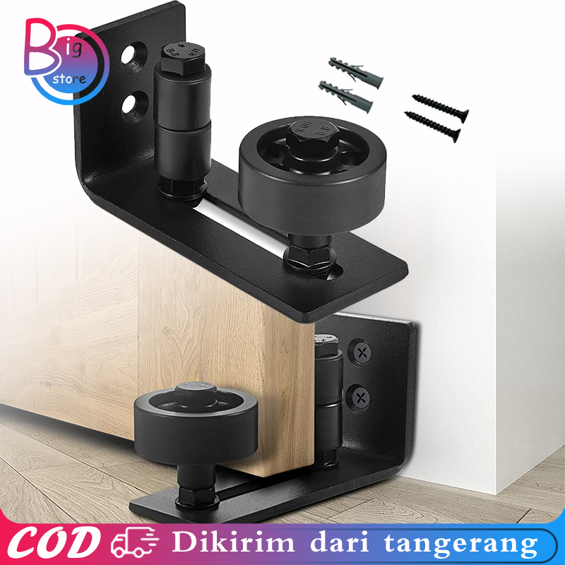 Door Sliding Floor Guide Support Roller Retainer Adjustable Untuk Barn Door Sliding