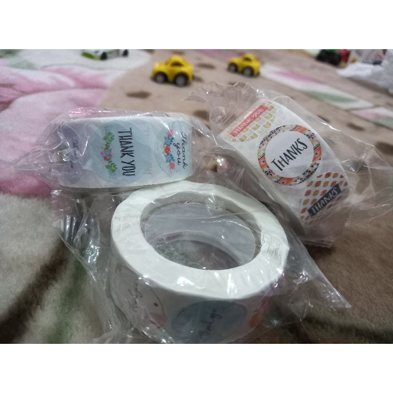 

MURAH | stiker thank you | satu roll isi 500 pcs stiker