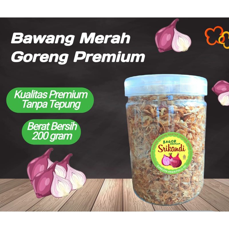 

Bawang Goreng Asli Tanpa Tepung Srikandi / Bagor Premium Termurah 200 gram