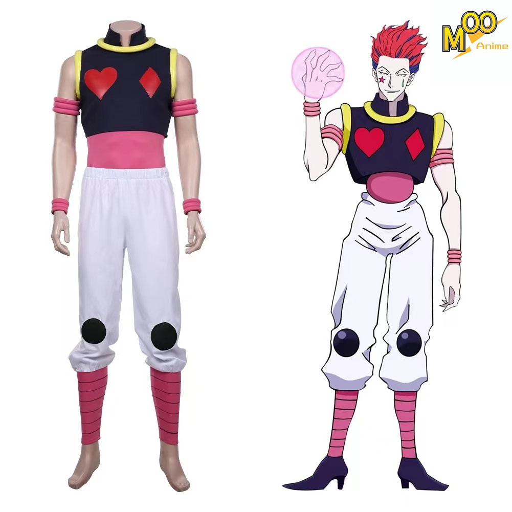HUNTER×HUNTER -Hisoka Cosplay Costume Vest Pants Outfits Halloween Carnival Suit and wig