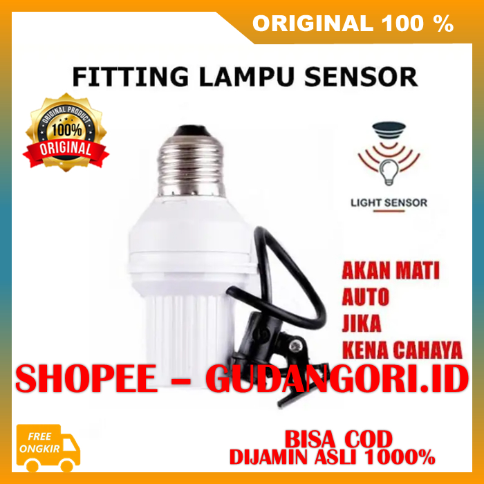 Fitting Lampu Sensor Cahaya Otomatis Fitting Lampu Otomatis ORIGINAL