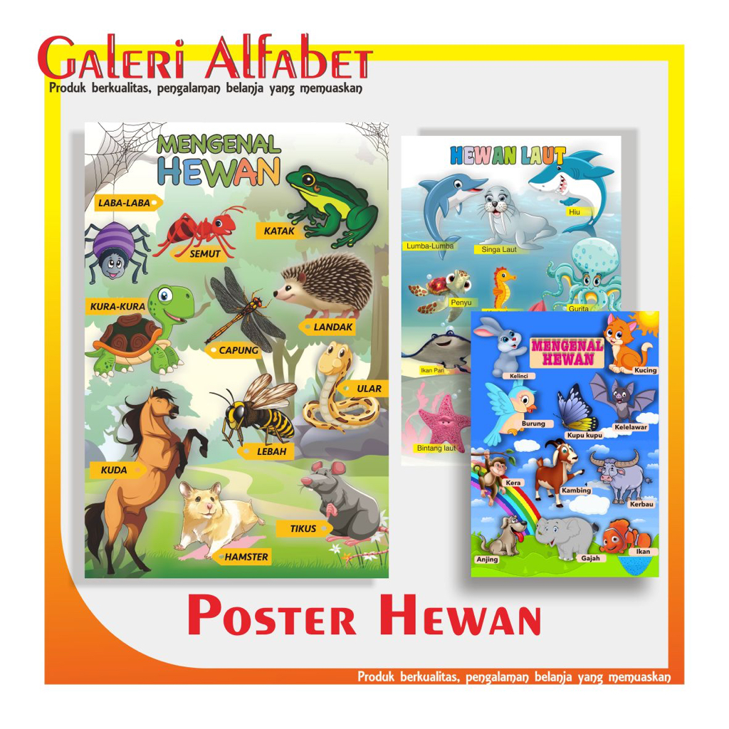 

POSTER HEWAN | BINATANG-BINATANG | EDUKASI HEWAN