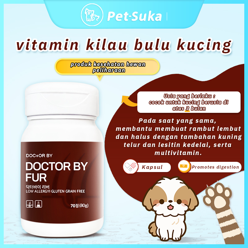 1kapsul  Vitamin untuk kilau bulu kucing vitamin kucing gemuk dan bulu