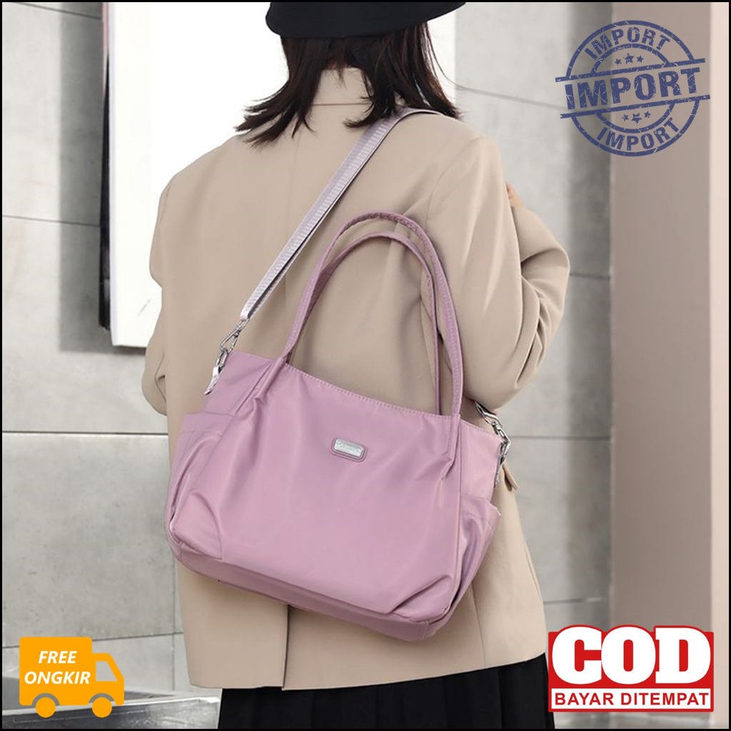 TAS BAHU WANITA IMPORT VT1676 SLINGBAG GEDE TAHAN AIR TAS BELANJA TAS MURAH TAS KASUAL FASHION CEWEK