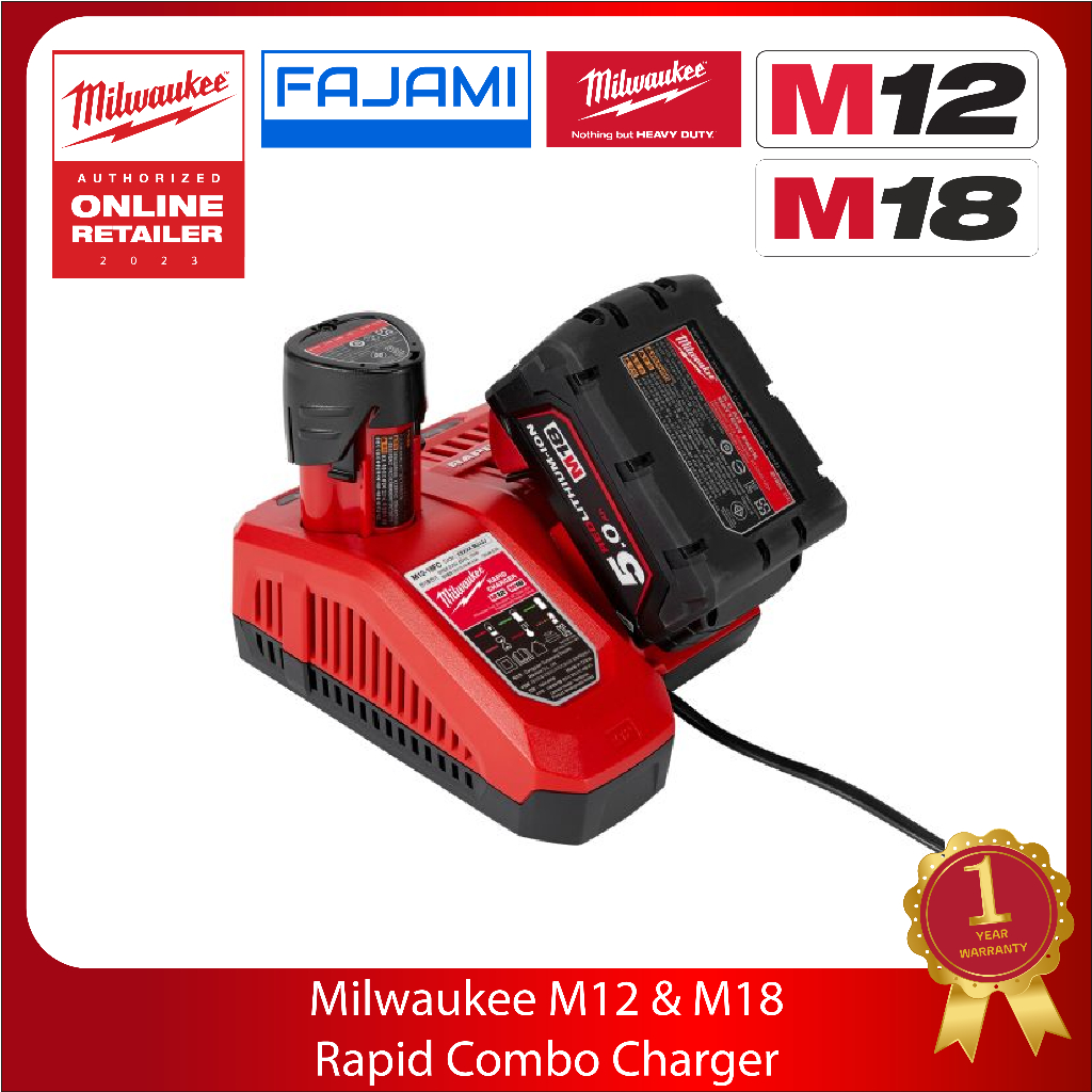 Milwaukee M12 & M18 Rapid Combo Charger