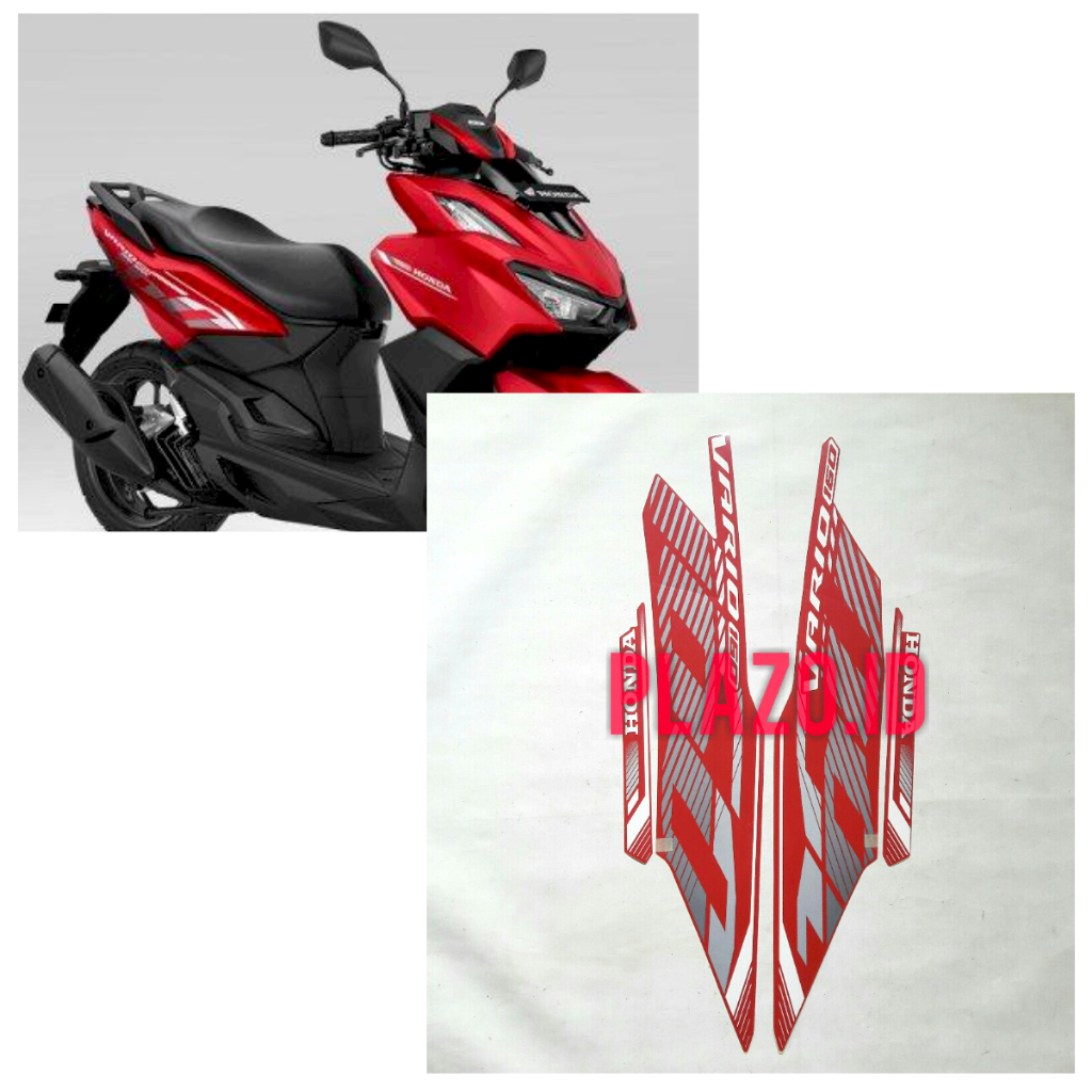 Stiker Striping motor Honda vario 160 2023 Merah