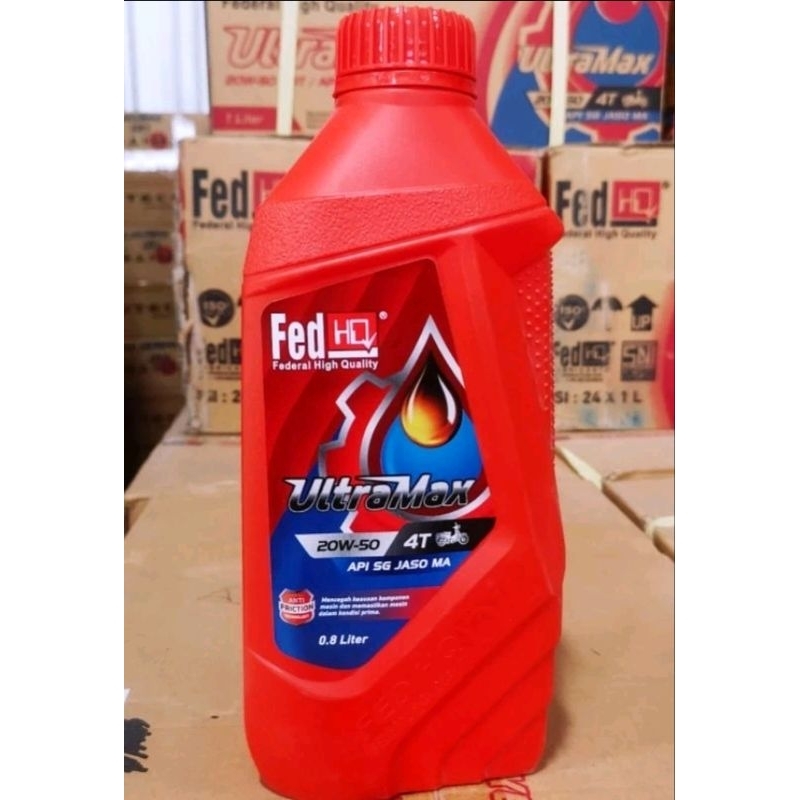 Oli Motor Federal High Quality 4T Ultramax 20W50 800ml Jaso MA Grand/Supra X/Fit New/Absolute Revo/B