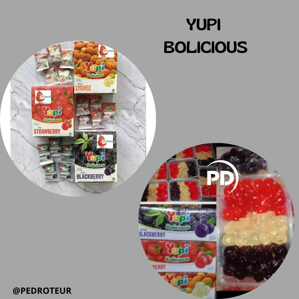 

✰FLASHSALE✰ Yupi Bolicious isi 24pc/kotak - Strawberi - Leci - Anggur - Mandarin