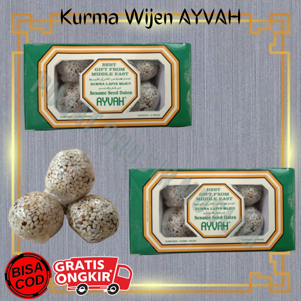 

Kurma Lapis Wijen AYVAH isi 6 pcs Coklat Kurma Al Hadi Bin Afif Original