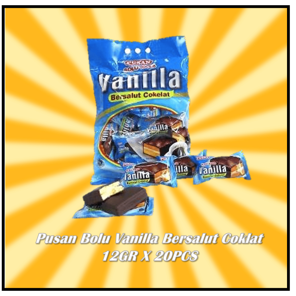 

Pusan Bolu Vanilla Bersalut Coklat 12GR X 20PCS