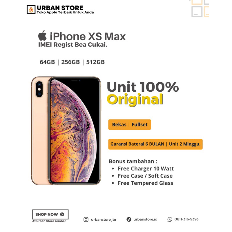 IPHONE XSMAX 64/256 SECOND BEA CUKAI