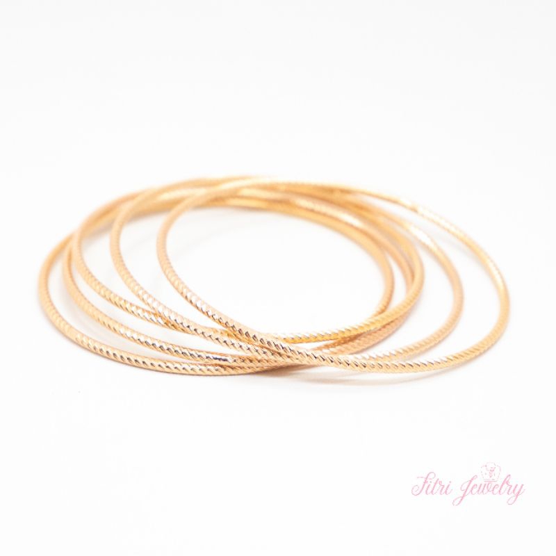 Gelang Keroncong Xuping Set 5 Lapis Emas