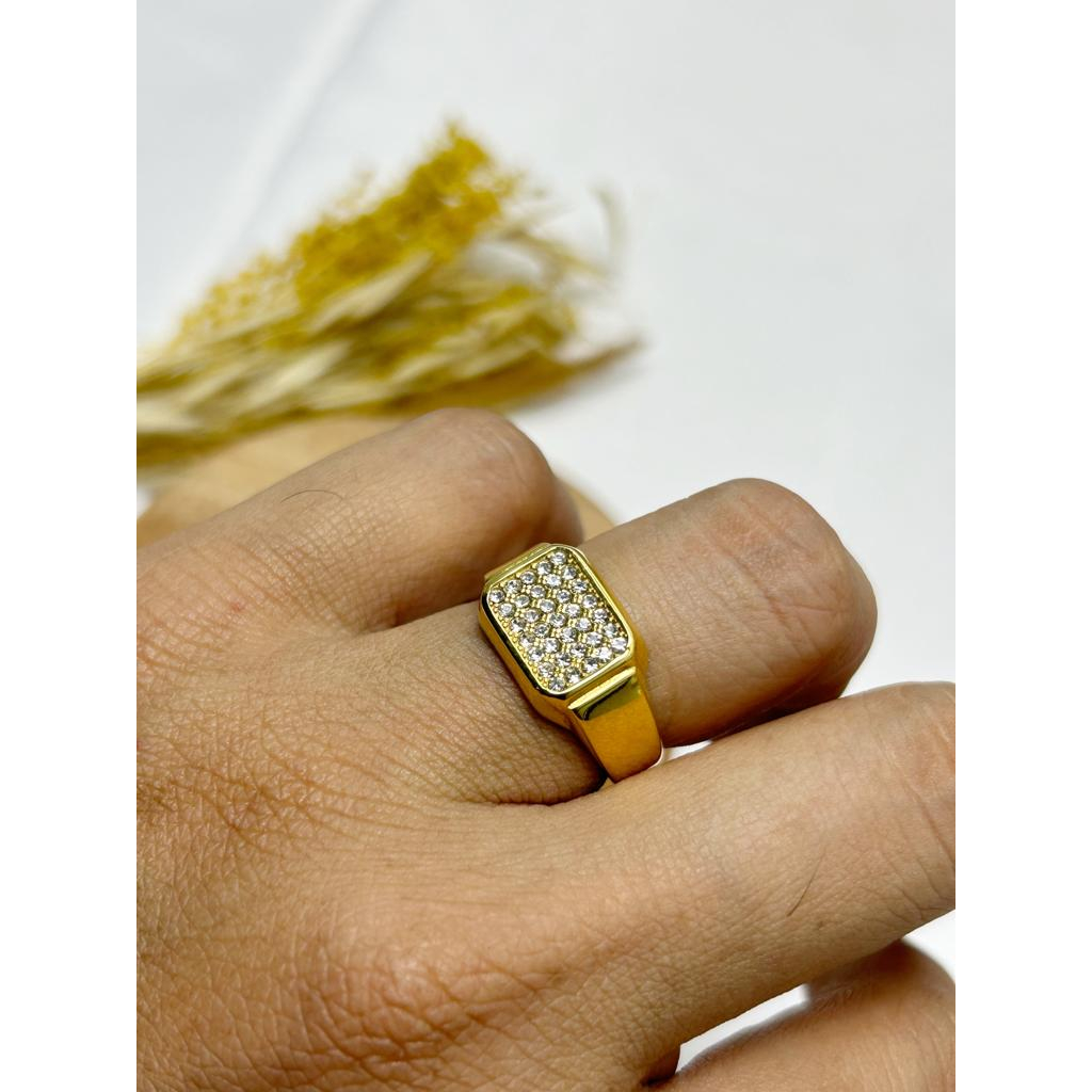 Cincin Titanium Zirkon Tanam Cincin Pria Cincin Titanium Terbaru