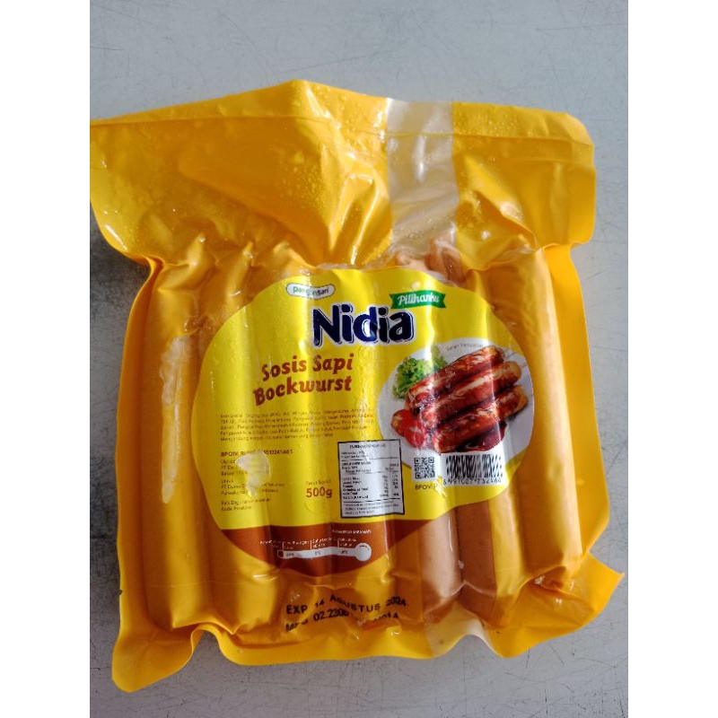 

Sosis sapi bockwurst nidia