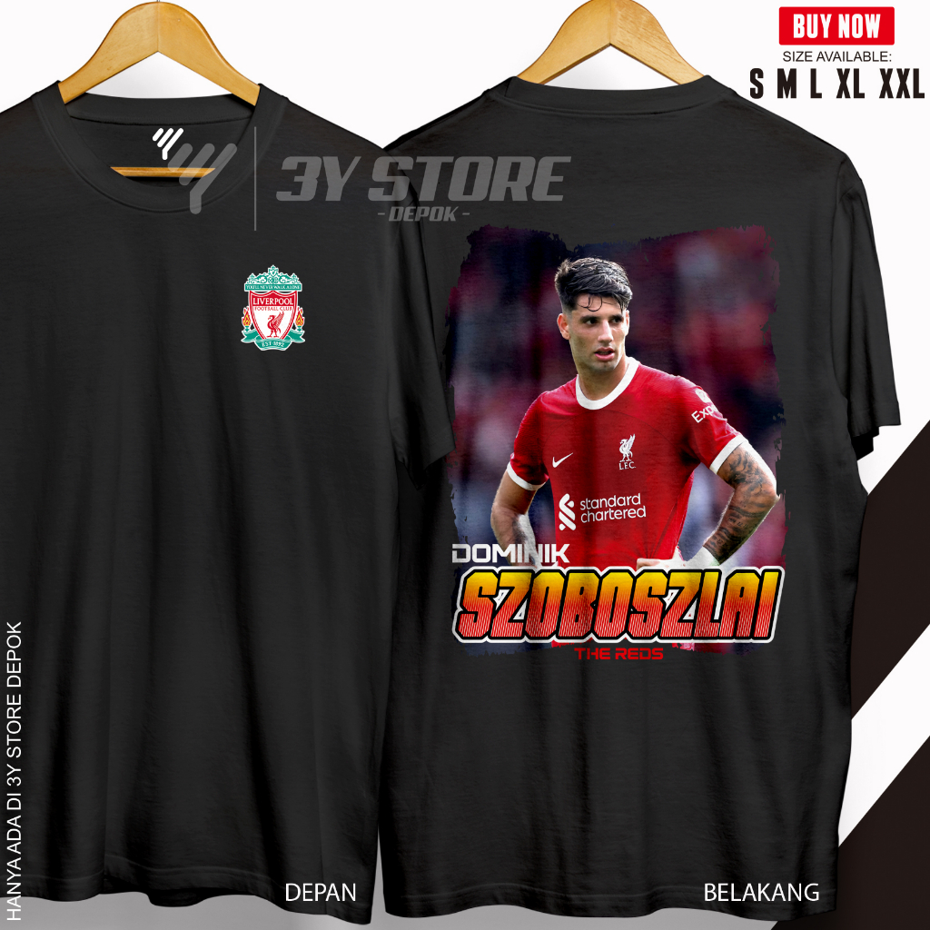 KAOS SANTAI BOLA POOL THE REDS MERAH SZOBOSZLAI DEPAN BELAKANG - KATUN 30S PRIA WANITA / 3Y STORE