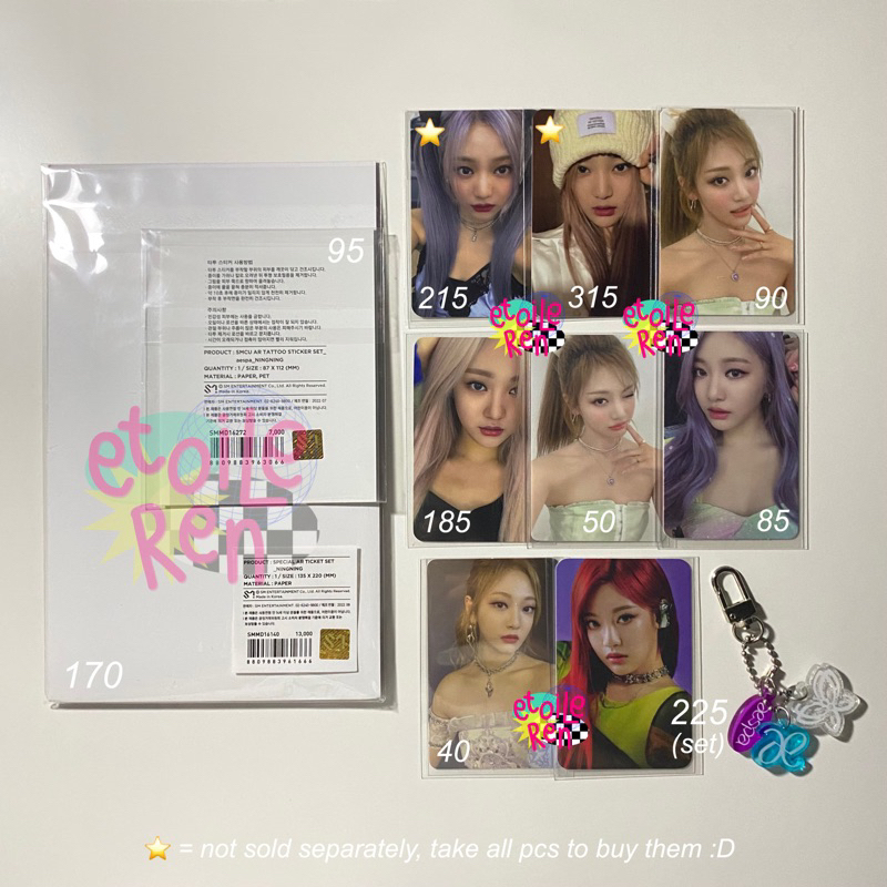 Ningning aespa Photocard PC Next Level Keyring Savage Synk Dive Girls Mumo R2 R3 Anime Beanie Hottra