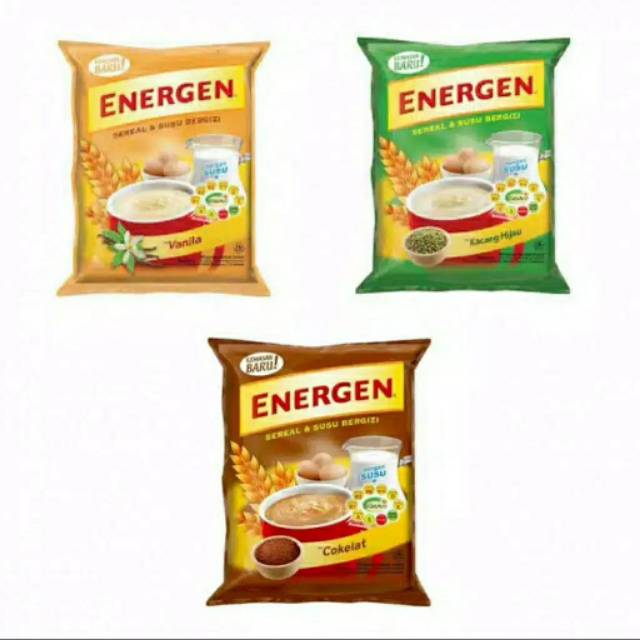 

Energen Sereal Isi 10 pcs Rasa Coklat Vanilla Kacang Hijau