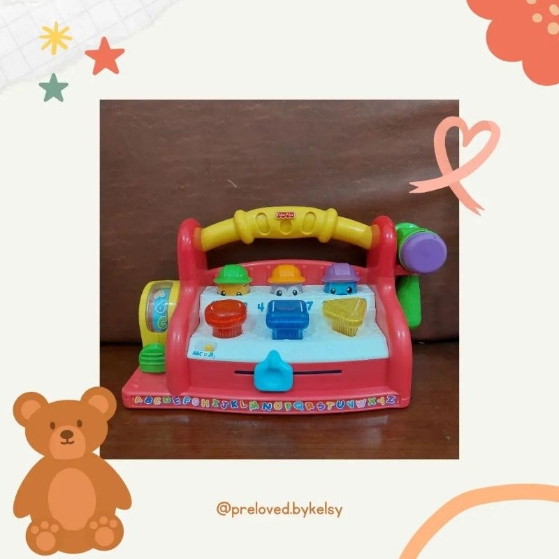 PIGAMI - PRELOVED FISHER PRICE ABC LIGHT UP HAMMER MAINAN ANAK BRANDED MURAH MUSIC EDUKASI