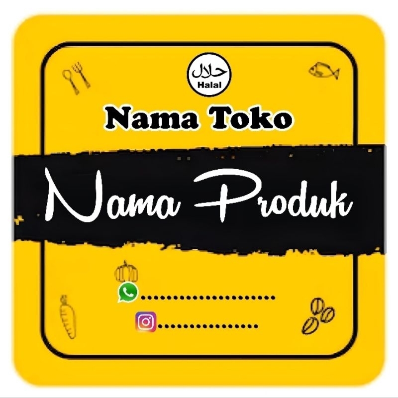 

STIKER PRODUK MAKANAN / CATERING / SNACK / MAKANAN RINGAN / DLL