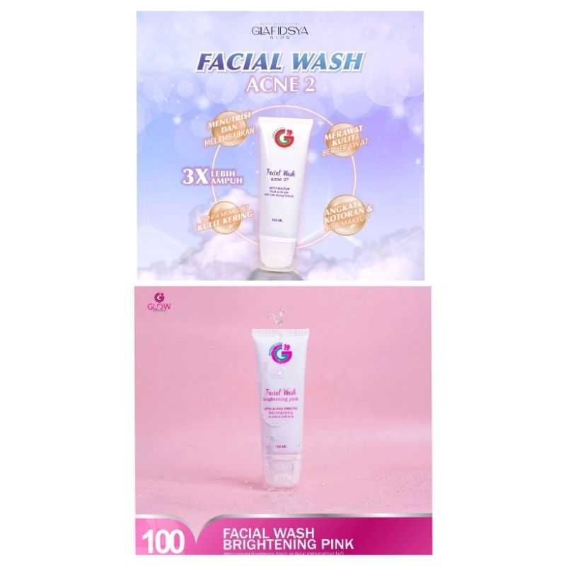 GLAFIDSYA OFFICIAL STORE FACIAL WASH SERIES ACNE GLOWING WHITENING FLEK
