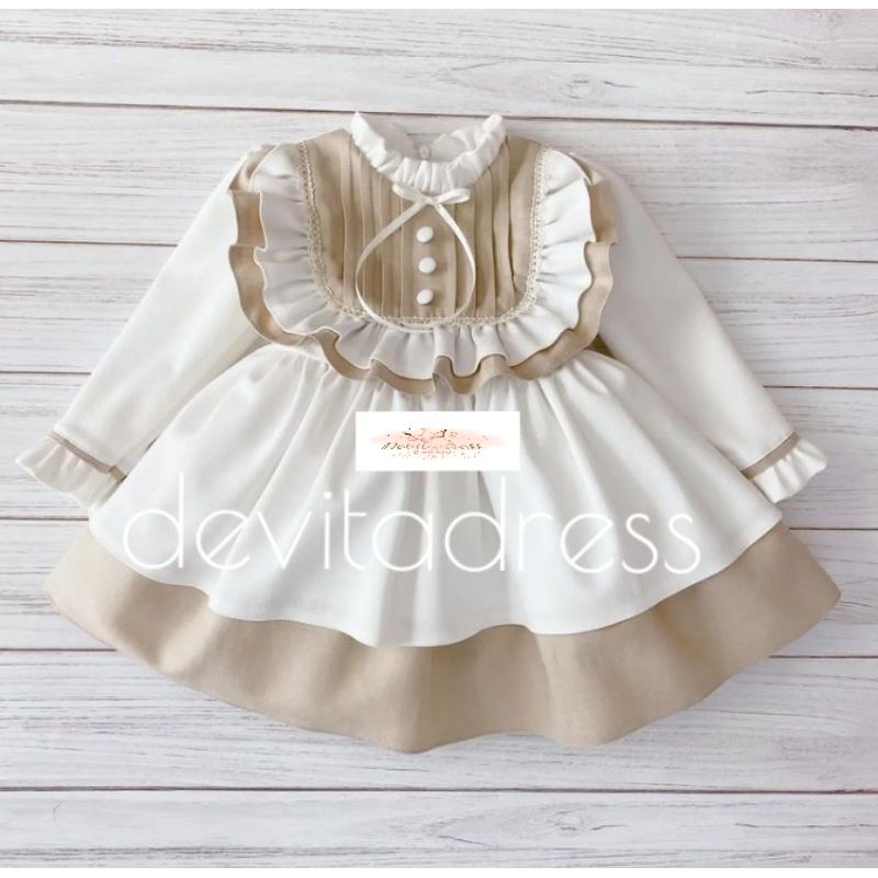 dress anak pesta dress Lolita model kerah rempel