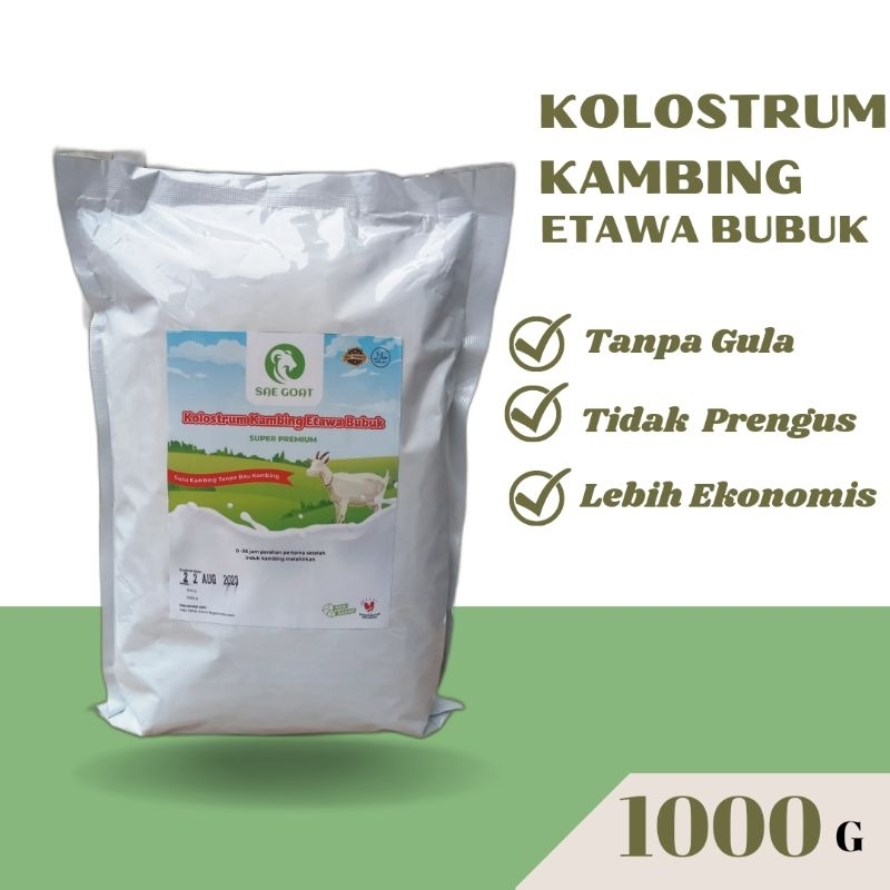 

PREMIUM SUSU KAMBING ETAWA KOLOSTRUM / COLOSTRUM BUBUK 1 KG