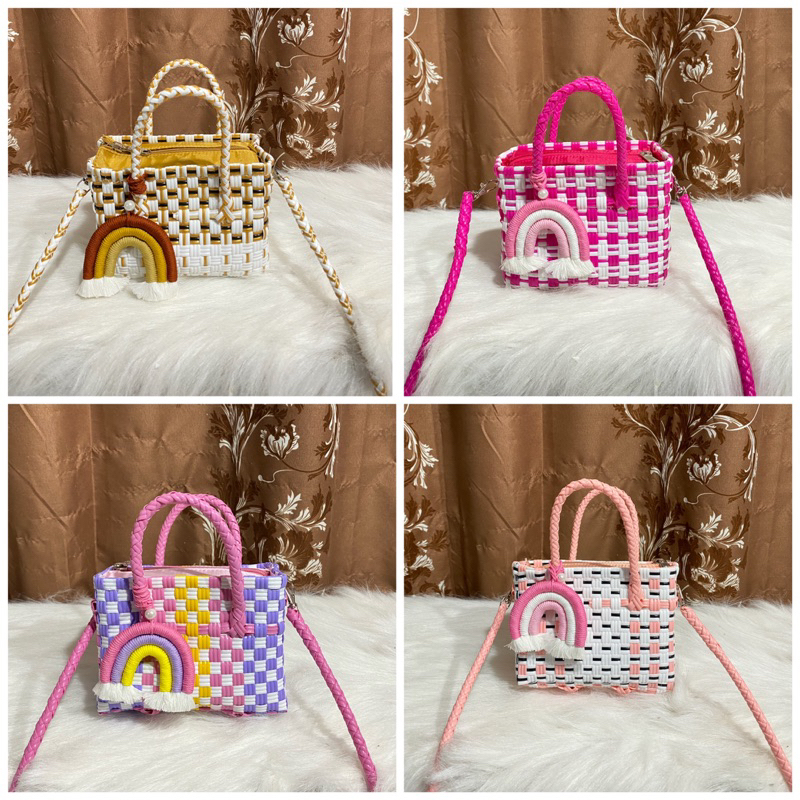 MINI BAG (Berfuring) Tas Mini Selempang Tas Anyaman Jali