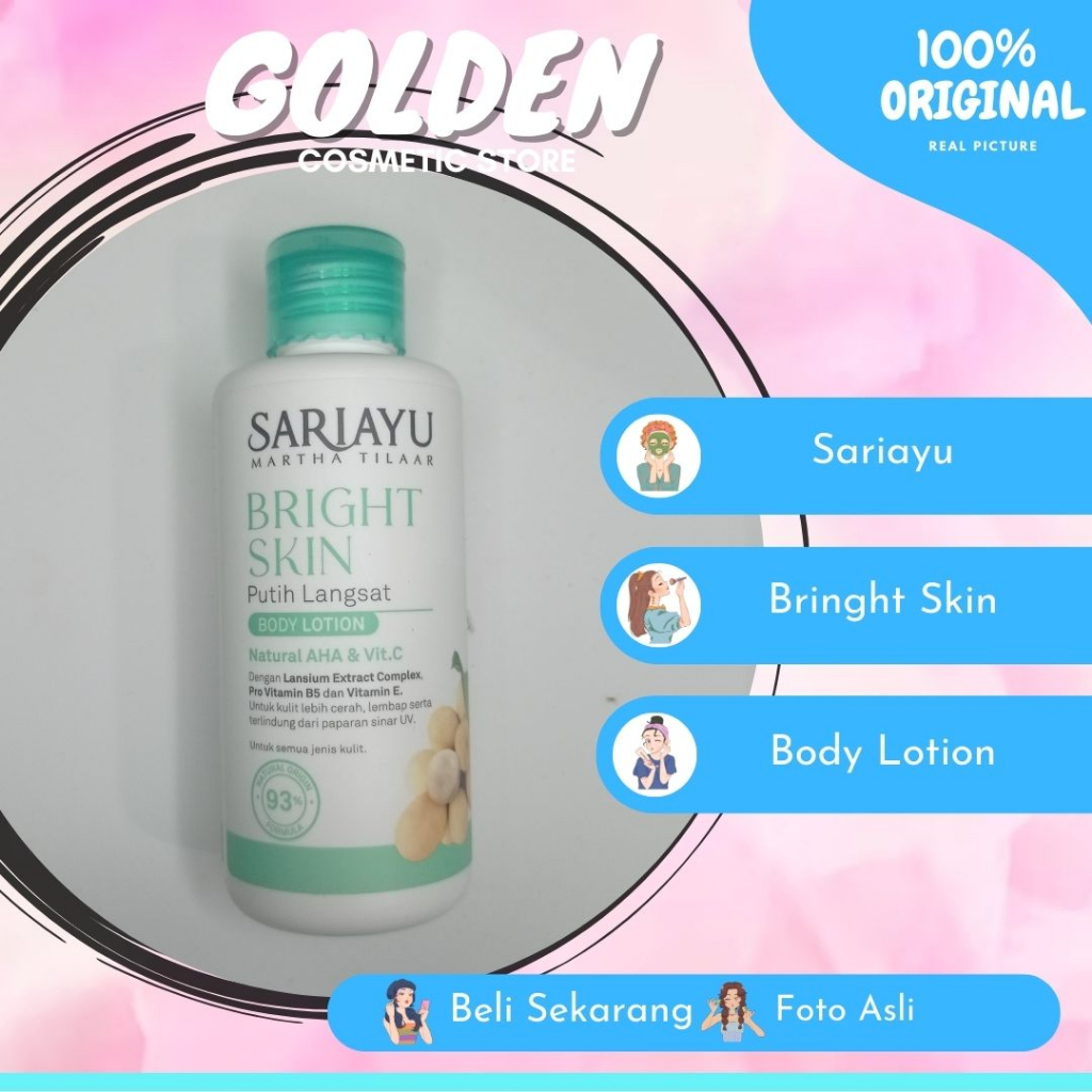 Sariayu Body Lotion | Body Lotion tanjung Sariayu | Sariayu Bright Skin Body Lotion Tanjung 150g
